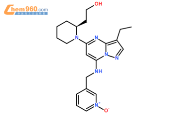 (2S)-1-[3-乙基-7-[[(1-氧代-3-吡啶基)甲基]氨基]吡唑并[1,5-a]嘧啶-5-基]-2-哌啶乙醇的結(jié)構(gòu)與特性